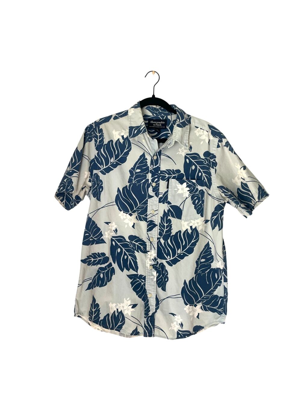 Abercrombie & Fitch Men’s Aloha Button Down Tropical Beach Resort Shirt-Medium